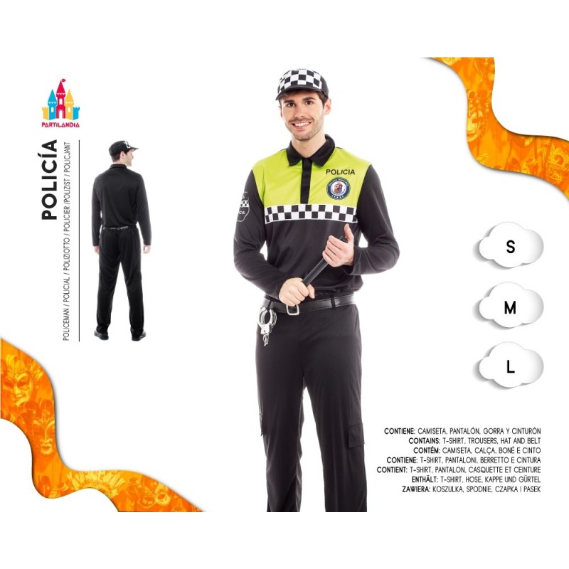 Gorro Policia Para Disfraz Adultos Cotillón Fiestas