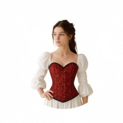CORSET TOP TELA GRANATE ADULTO